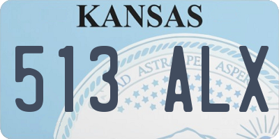KS license plate 513ALX