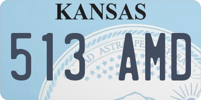 KS license plate 513AMD