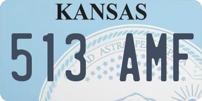 KS license plate 513AMF