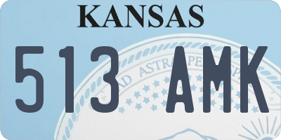 KS license plate 513AMK