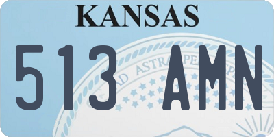 KS license plate 513AMN