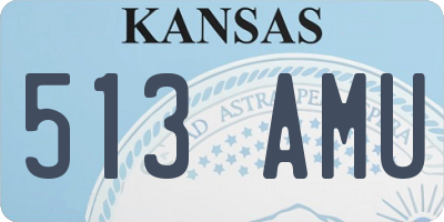 KS license plate 513AMU