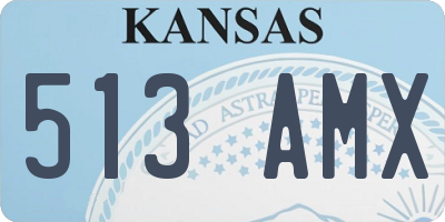 KS license plate 513AMX