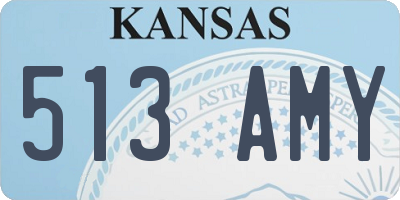 KS license plate 513AMY