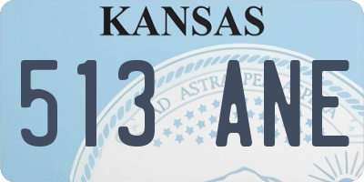 KS license plate 513ANE