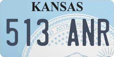 KS license plate 513ANR