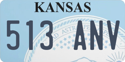 KS license plate 513ANV