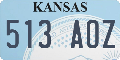 KS license plate 513AOZ