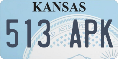 KS license plate 513APK