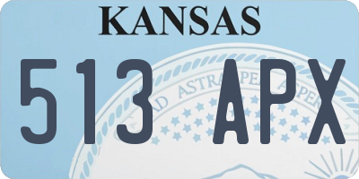 KS license plate 513APX