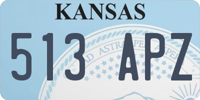 KS license plate 513APZ