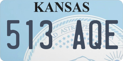 KS license plate 513AQE