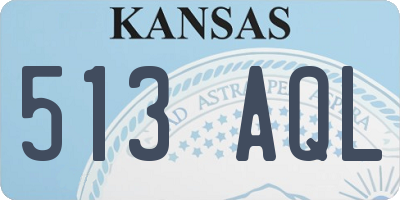 KS license plate 513AQL