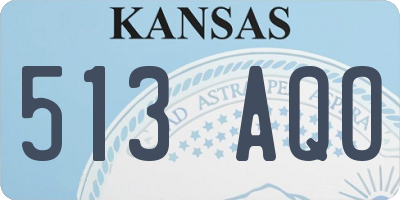 KS license plate 513AQO