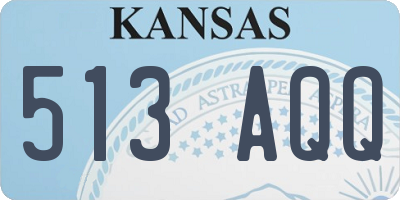 KS license plate 513AQQ