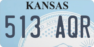 KS license plate 513AQR
