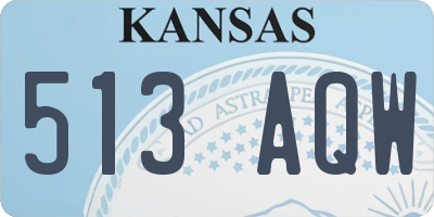 KS license plate 513AQW