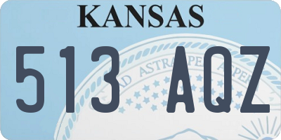 KS license plate 513AQZ