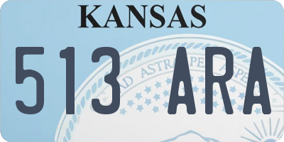 KS license plate 513ARA