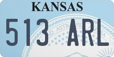 KS license plate 513ARL