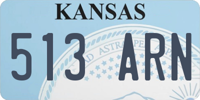 KS license plate 513ARN
