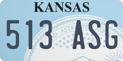 KS license plate 513ASG