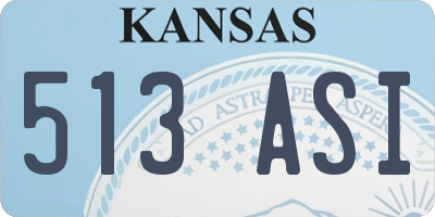 KS license plate 513ASI