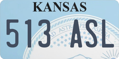 KS license plate 513ASL