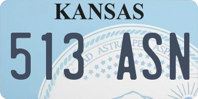 KS license plate 513ASN