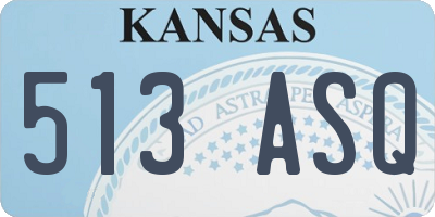 KS license plate 513ASQ