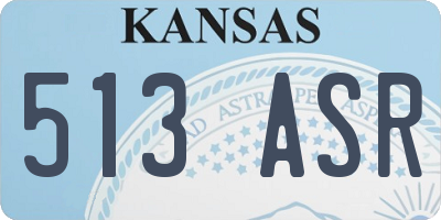 KS license plate 513ASR