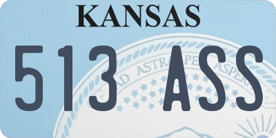 KS license plate 513ASS
