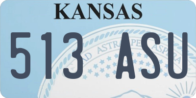 KS license plate 513ASU