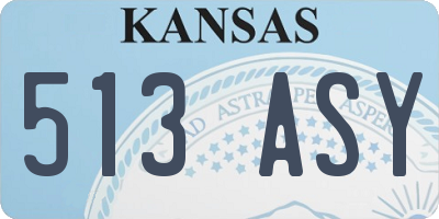 KS license plate 513ASY