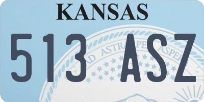 KS license plate 513ASZ
