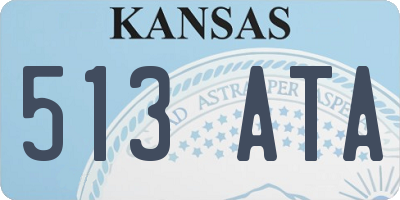 KS license plate 513ATA