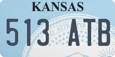 KS license plate 513ATB