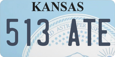KS license plate 513ATE