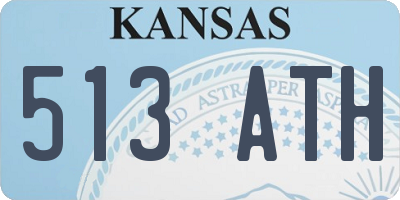 KS license plate 513ATH