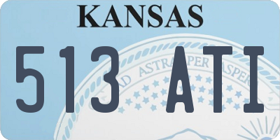 KS license plate 513ATI