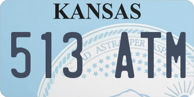 KS license plate 513ATM