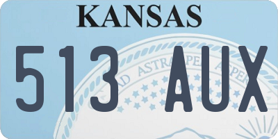 KS license plate 513AUX