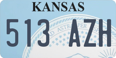 KS license plate 513AZH