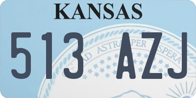 KS license plate 513AZJ