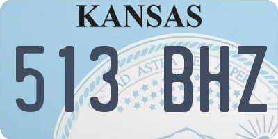 KS license plate 513BHZ