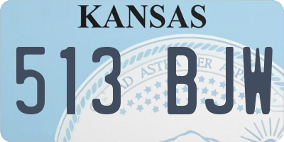 KS license plate 513BJW