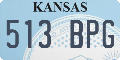 KS license plate 513BPG