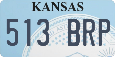 KS license plate 513BRP