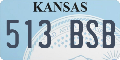 KS license plate 513BSB