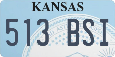 KS license plate 513BSI